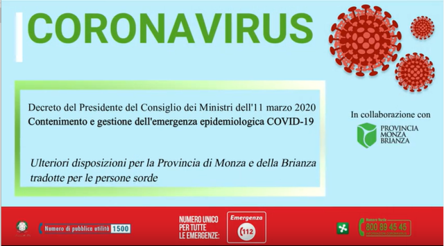 #Coronavirus: un video tradotto nella Lingua dei Segni LIS per diffondere le informazioni utili ai cittadini MB con sordità